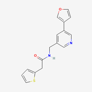 N-((5-(furan-3-yl)pyridin-3-yl)methyl)-2-(thiophen-2-yl)acetamide
