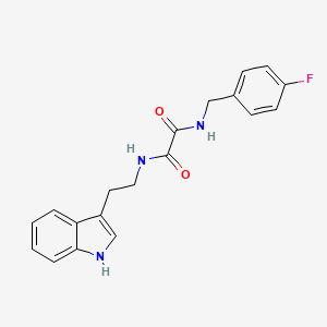 molecular formula C19H18FN3O2 B2599303 N1-(2-(1H-indol-3-yl)ethyl)-N2-(4-fluorobenzyl)oxalamide CAS No. 941889-33-4