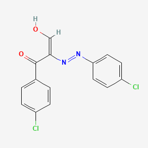 molecular formula C15H10Cl2N2O2 B2599310 (2Z)-3-(4-chlorophenyl)-2-[2-(4-chlorophenyl)hydrazin-1-ylidene]-3-oxopropanal CAS No. 338400-41-2