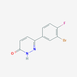 molecular formula C10H6BrFN2O B2599312 3-(3-bromo-4-fluorophenyl)-1H-pyridazin-6-one CAS No. 62902-75-4