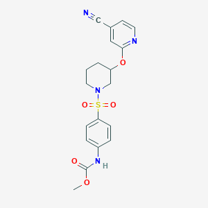 Methyl (4-((3-((4-cyanopyridin-2-yl)oxy)piperidin-1-yl)sulfonyl)phenyl)carbamate