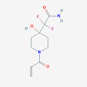 2,2-Difluoro-2-(4-hydroxy-1-prop-2-enoylpiperidin-4-yl)acetamide