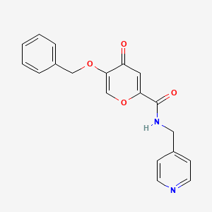 5-(benzyloxy)-4-oxo-N-(pyridin-4-ylmethyl)-4H-pyran-2-carboxamide