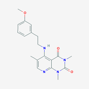 molecular formula C19H22N4O3 B2599338 5-((3-methoxyphenethyl)amino)-1,3,6-trimethylpyrido[2,3-d]pyrimidine-2,4(1H,3H)-dione CAS No. 946305-09-5