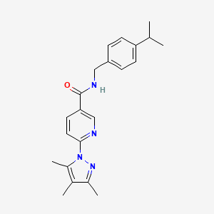 molecular formula C22H26N4O B2599352 N-(2-methoxybenzyl)-3-(3-methyl-4-morpholin-4-ylisoxazolo[5,4-d]pyrimidin-6-yl)propanamide CAS No. 1189966-08-2