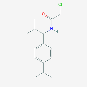 molecular formula C15H22ClNO B2599353 2-chloro-N-[1-(4-isopropylphenyl)-2-methylpropyl]acetamide CAS No. 923248-45-7