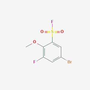 molecular formula C7H5BrF2O3S B2599373 5-Bromo-3-fluoro-2-methoxybenzenesulfonyl fluoride CAS No. 2137912-30-0