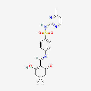 5,5-Dimethyl-2-(((4-(((4-methylpyrimidin-2-YL)amino)sulfonyl)phenyl)amino)methylene)cyclohexane-1,3-dione