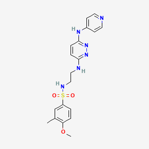 4-methoxy-3-methyl-N-(2-((6-(pyridin-4-ylamino)pyridazin-3-yl)amino)ethyl)benzenesulfonamide