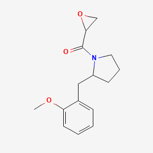 molecular formula C15H19NO3 B2599385 [2-[(2-Methoxyphenyl)methyl]pyrrolidin-1-yl]-(oxiran-2-yl)methanone CAS No. 2411269-62-8