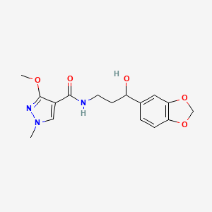 N-(3-(benzo[d][1,3]dioxol-5-yl)-3-hydroxypropyl)-3-methoxy-1-methyl-1H-pyrazole-4-carboxamide