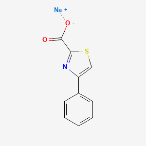 molecular formula C10H6NNaO2S B2599388 Sodium 4-phenyl-1,3-thiazole-2-carboxylate CAS No. 1246551-70-1; 59020-44-9