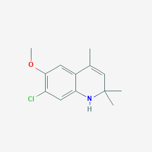 molecular formula C13H16ClNO B2599398 7-Chloro-6-methoxy-2,2,4-trimethyl-1H-quinoline CAS No. 1260652-88-7