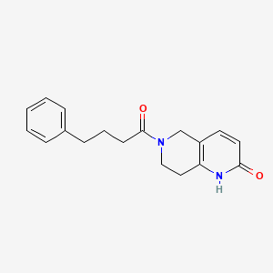 6-(4-phenylbutanoyl)-5,6,7,8-tetrahydro-1,6-naphthyridin-2(1H)-one