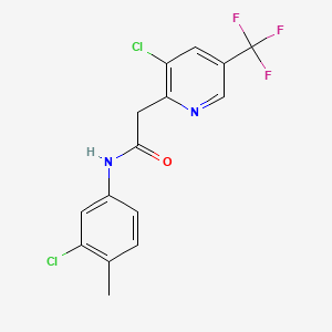 molecular formula C15H11Cl2F3N2O B2599411 N-(3-氯-4-甲基苯基)-2-[3-氯-5-(三氟甲基)-2-吡啶基]乙酰胺 CAS No. 477890-08-7