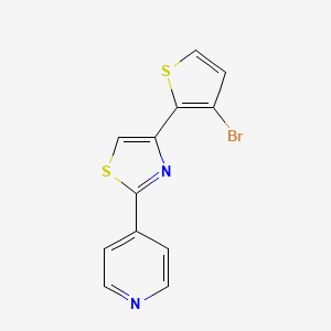 4-(4-(3-Bromo-2-thienyl)-1,3-thiazol-2-yl)pyridine