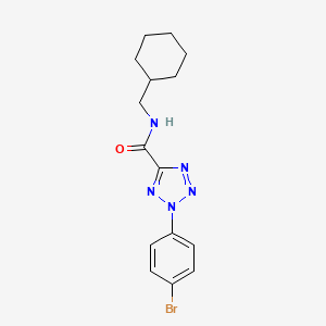 molecular formula C15H18BrN5O B2599416 2-(4-溴苯基)-N-(环己基甲基)-2H-四唑-5-甲酰胺 CAS No. 1396685-69-0