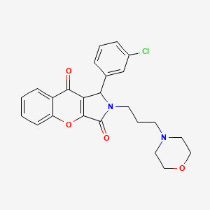 molecular formula C24H23ClN2O4 B2599419 1-(3-氯苯基)-2-(3-吗啉丙基)-1,2-二氢色烯[2,3-c]吡咯-3,9-二酮 CAS No. 631881-31-7