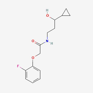 molecular formula C14H18FNO3 B2599429 N-(3-环丙基-3-羟基丙基)-2-(2-氟苯氧基)乙酰胺 CAS No. 1396807-24-1