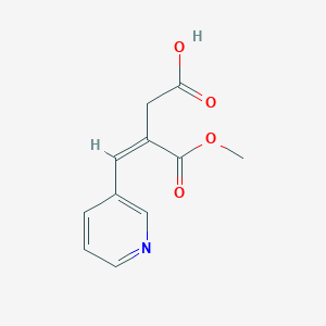 molecular formula C11H11NO4 B2599441 (Z)-3-(methoxycarbonyl)-4-(pyridin-3-yl)but-3-enoic acid CAS No. 1415565-98-8