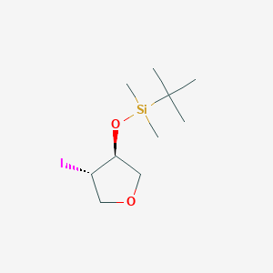 molecular formula C10H21IO2Si B2599442 trans tert-Butyl((4-iodotetrahydrofuran-3-yl)oxy)dimethylsilane CAS No. 1639062-53-5