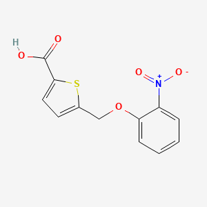 molecular formula C12H9NO5S B2599454 5-[(2-Nitrophenoxy)methyl]thiophene-2-carboxylic acid CAS No. 934155-49-4