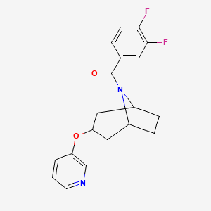 (3,4-difluorophenyl)((1R,5S)-3-(pyridin-3-yloxy)-8-azabicyclo[3.2.1]octan-8-yl)methanone