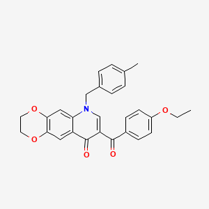 8-(4-Ethoxybenzoyl)-6-[(4-methylphenyl)methyl]-2,3-dihydro-[1,4]dioxino[2,3-g]quinolin-9-one