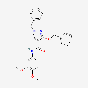 1-benzyl-3-(benzyloxy)-N-(3,4-dimethoxyphenyl)-1H-pyrazole-4-carboxamide