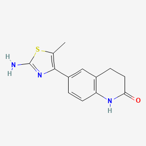 6-(2-amino-5-methyl-1,3-thiazol-4-yl)-3,4-dihydro-1H-quinolin-2-one