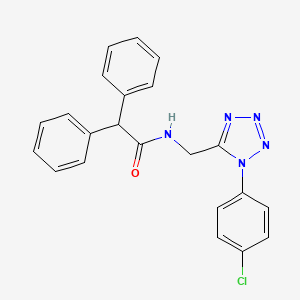 molecular formula C22H18ClN5O B2599476 N-((1-(4-chlorophenyl)-1H-tetrazol-5-yl)methyl)-2,2-diphenylacetamide CAS No. 897615-46-2