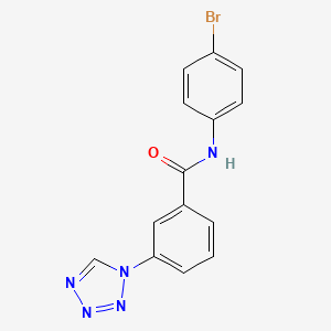 molecular formula C14H10BrN5O B2599480 N-(4-bromophenyl)-3-(1H-tetrazol-1-yl)benzamide CAS No. 484039-66-9