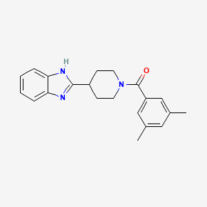 molecular formula C21H23N3O B2599483 (4-(1H-benzo[d]imidazol-2-yl)piperidin-1-yl)(3,5-dimethylphenyl)methanone CAS No. 887883-98-9