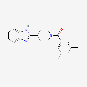 molecular formula C21H23N3O B2599483 (4-(1H-苯并[d]咪唑-2-基)哌啶-1-基)(3,5-二甲苯基)甲苯酮 CAS No. 887883-98-9