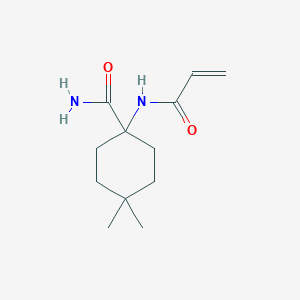 4,4-Dimethyl-1-(prop-2-enoylamino)cyclohexane-1-carboxamide