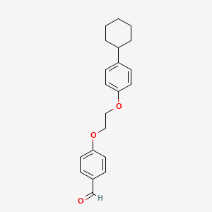 molecular formula C21H24O3 B2599489 4-[2-(4-Cyclohexylphenoxy)ethoxy]benzaldehyde CAS No. 299441-39-7