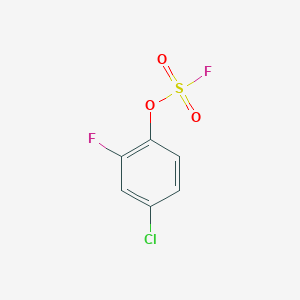 molecular formula C6H3ClF2O3S B2599491 4-Chloro-2-fluoro-1-fluorosulfonyloxybenzene CAS No. 2411200-06-9