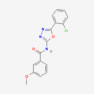molecular formula C16H12ClN3O3 B2599498 N-(5-(2-氯苯基)-1,3,4-恶二唑-2-基)-3-甲氧基苯甲酰胺 CAS No. 865249-34-9