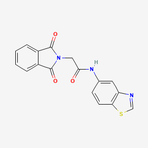 molecular formula C17H11N3O3S B2599513 N-(苯并[d]噻唑-5-基)-2-(1,3-二氧代异吲哚啉-2-基)乙酰胺 CAS No. 922920-72-7