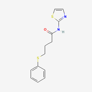 molecular formula C13H14N2OS2 B2599516 4-(phenylthio)-N-(thiazol-2-yl)butanamide CAS No. 879622-92-1