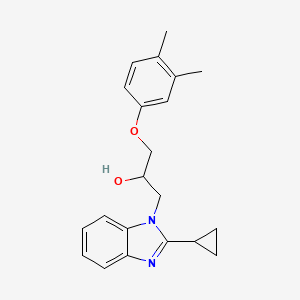3-(3,4-Dimethylphenoxy)-1-(2-cyclopropylbenzimidazolyl)propan-2-ol