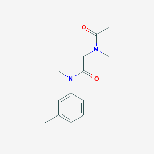 molecular formula C15H20N2O2 B2599532 N-Methyl-N-[2-oxo-2-(N,3,4-trimethylanilino)ethyl]prop-2-enamide CAS No. 2361740-12-5