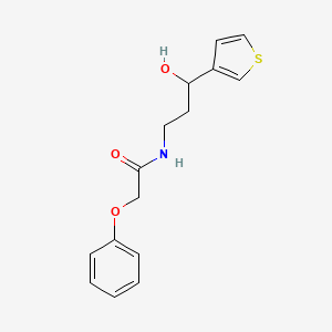 molecular formula C15H17NO3S B2599545 N-(3-羟基-3-(噻吩-3-基)丙基)-2-苯氧基乙酰胺 CAS No. 2034455-64-4