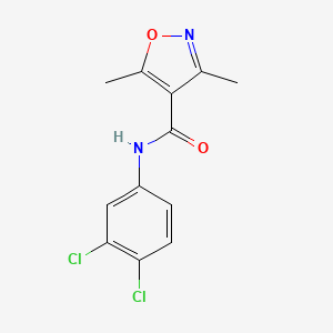 molecular formula C12H10Cl2N2O2 B2599554 N-(3,4-dichlorophenyl)-3,5-dimethyl-1,2-oxazole-4-carboxamide CAS No. 478031-22-0
