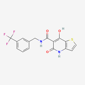 molecular formula C16H11F3N2O3S B2599565 N-[2-(4-氯苯基)乙基]-6-(3-氟苯基)烟酰胺 CAS No. 1251610-28-2