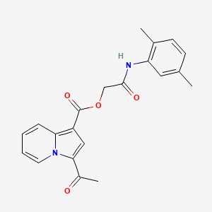 2-((2,5-Dimethylphenyl)amino)-2-oxoethyl 3-acetylindolizine-1-carboxylate