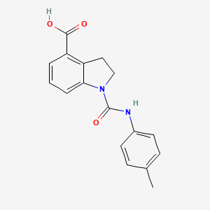 molecular formula C17H16N2O3 B2599589 1-(p-Tolylcarbamoyl)indoline-4-carboxylic acid CAS No. 2319851-53-9