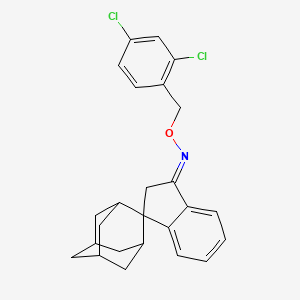 molecular formula C25H25Cl2NO B2599590 (3'E)-N-[(2,4-dichlorophenyl)methoxy]-2',3'-dihydrospiro[adamantane-2,1'-indene]-3'-imine CAS No. 400083-51-4