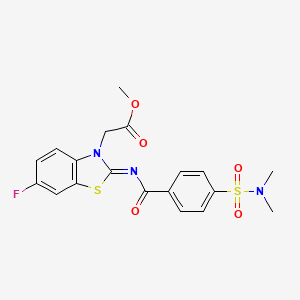 (Z)-methyl 2-(2-((4-(N,N-dimethylsulfamoyl)benzoyl)imino)-6-fluorobenzo[d]thiazol-3(2H)-yl)acetate
