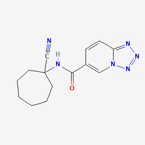 N-(1-Cyanocycloheptyl)tetrazolo[1,5-a]pyridine-6-carboxamide